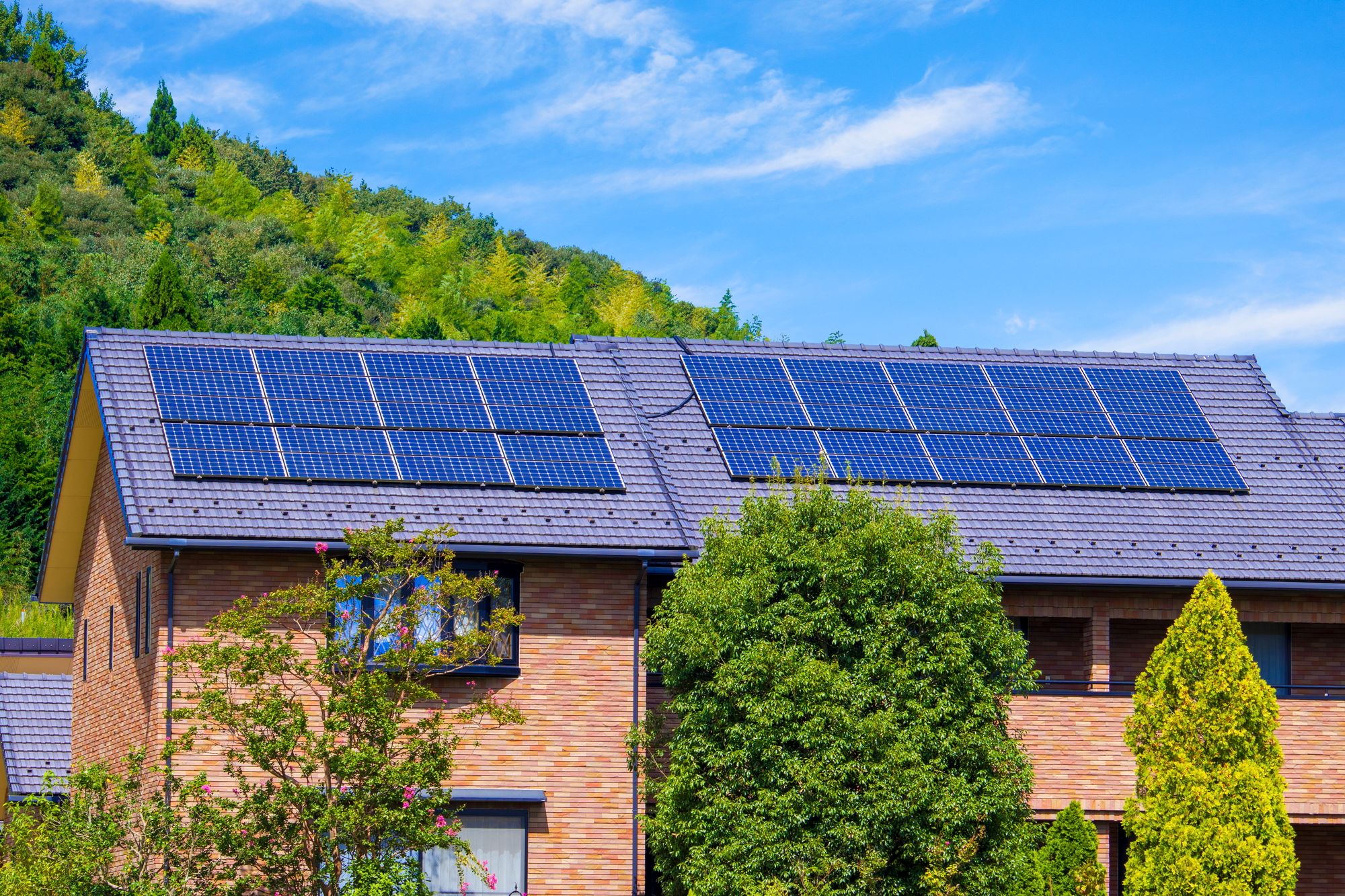 House with solar panels